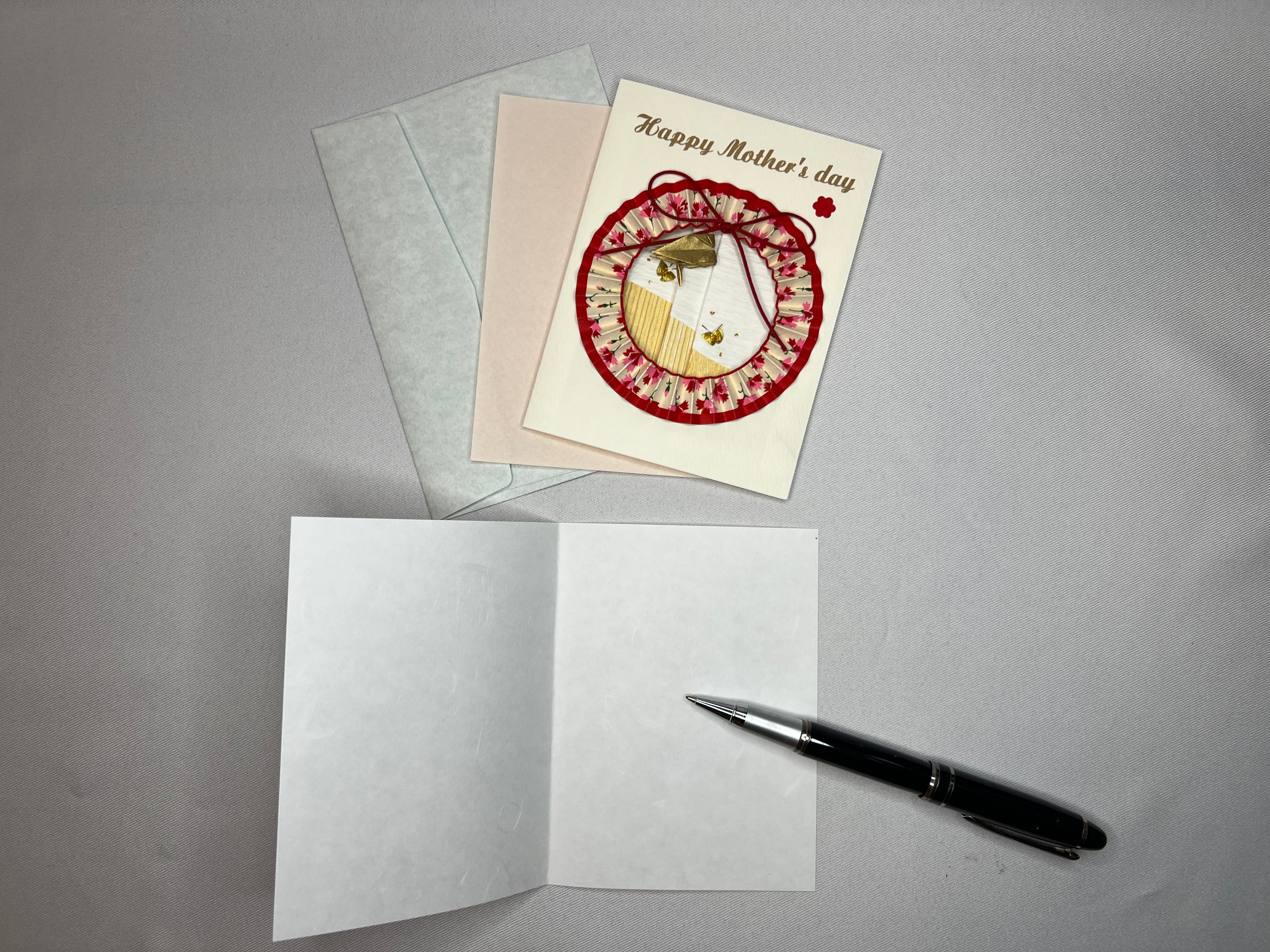 Handmade Greeting Card "Red Ring"(Mother's Day)