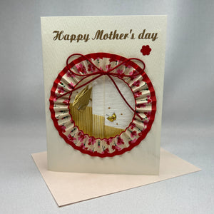 Handmade Greeting Card "Red Ring"(Mother's Day)