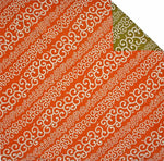 Load image into Gallery viewer, Stripe Karakusa 唐草 / Orange &amp; Khaki (Cotton)
