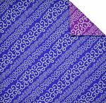 Load image into Gallery viewer, Stripe Karakusa 唐草 / Navy &amp; Purple (Cotton)
