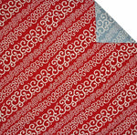 Load image into Gallery viewer, Stripe Karakusa 唐草 / Red &amp; Gray (Cotton)

