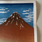 Load image into Gallery viewer, Compact Real Wood block Print / Gafukaisei, Red Fuji
