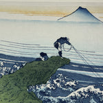Load image into Gallery viewer, Woodblock Print Post Card (The Fisherman at Kajikazawa)
