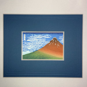 Small Framed Woodblock Print (Red Mt. Fuji)