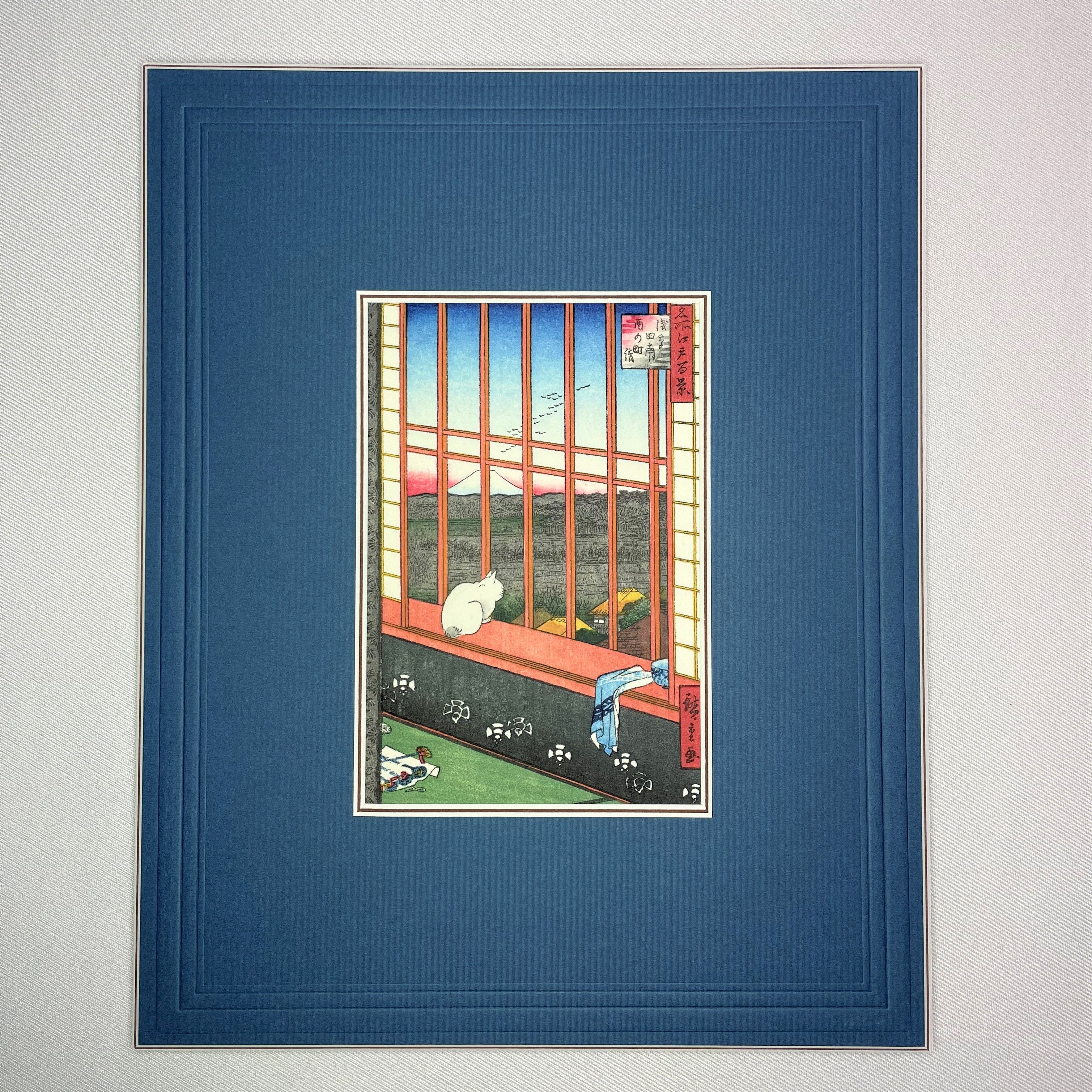 Small Framed Woodblock Print (Asakusa Ricefields and Torinoichi Festival)