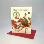Load image into Gallery viewer, Handmade Greeting Card &quot;Red Crane (Happy Birthday)&quot;
