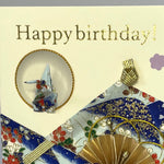 Load image into Gallery viewer, Handmade Greeting Card &quot;Blue Crane (Happy Birthday)&quot;
