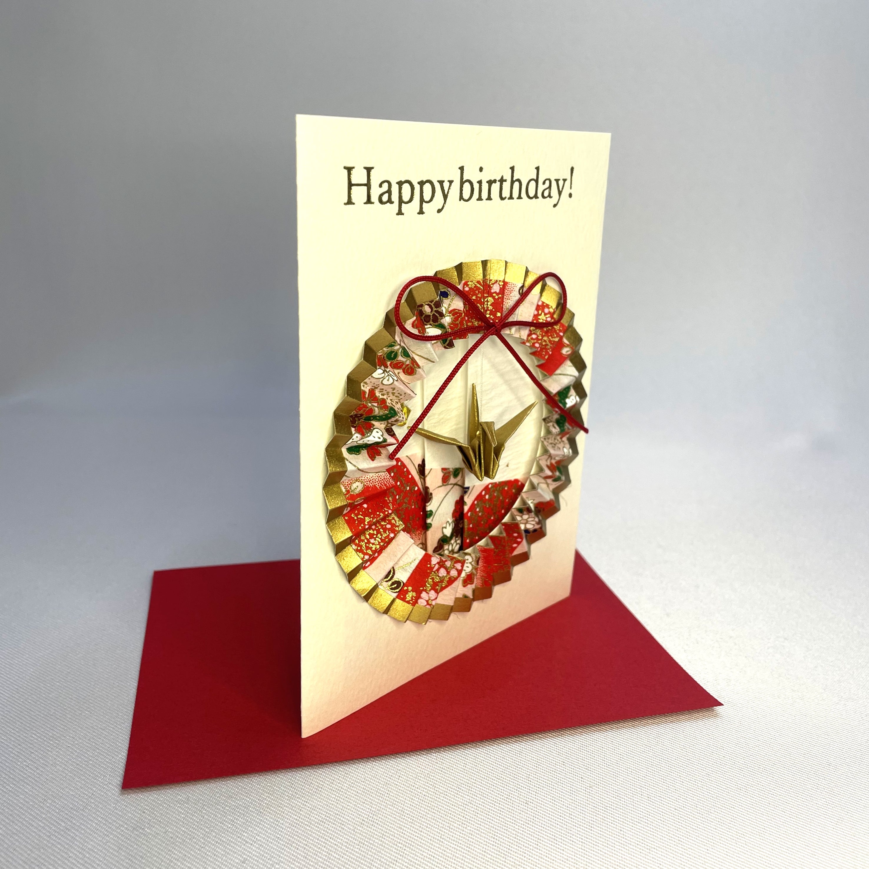 Handmade Greeting Card "Red Ring (Happy Birthday)"