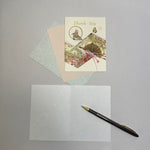 Load image into Gallery viewer, Handmade Greeting Card &quot;Pink Crane (Thank you)&quot;
