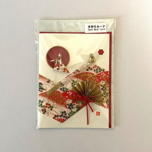 Handmade Greeting Card "Red Crane"