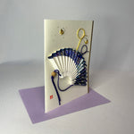 Load image into Gallery viewer, Handmade Greeting Card &quot;Blue Fan&quot;
