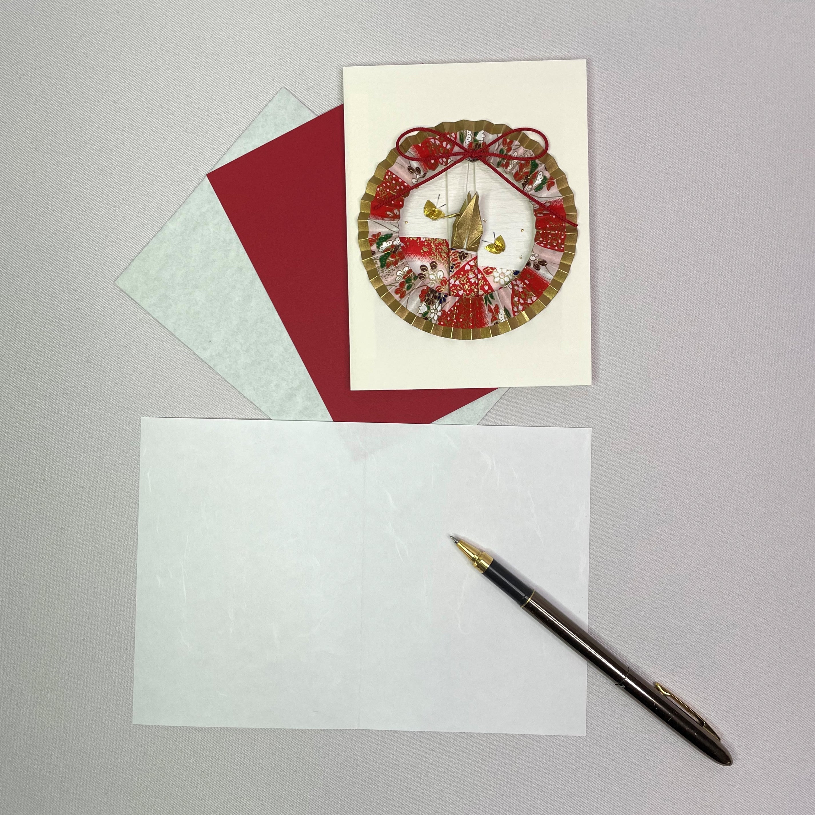 Handmade Greeting Card "Red Ring"
