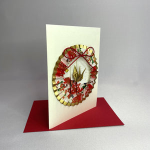 Handmade Greeting Card "Red Ring"