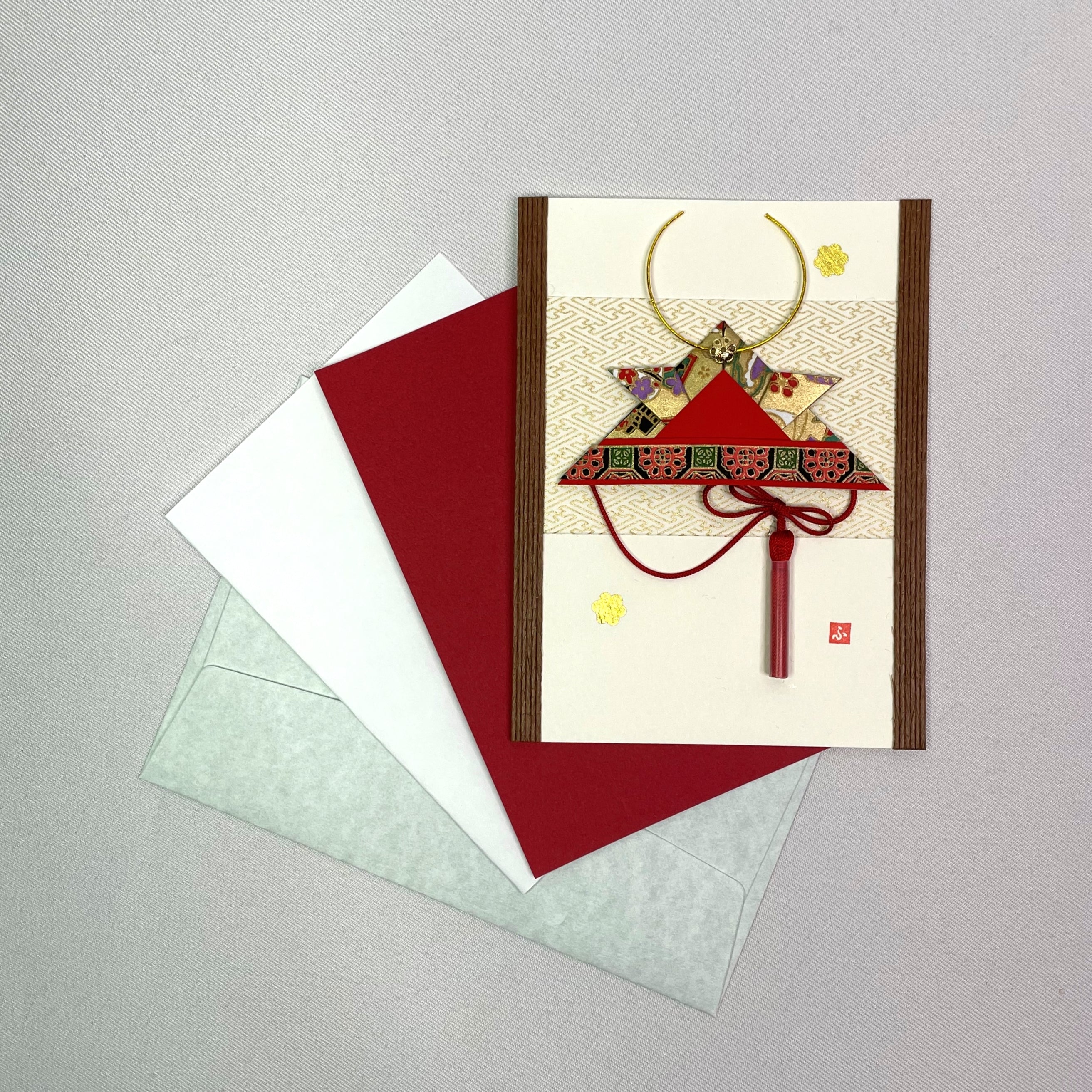 Handmade Greeting Card "Traditional Helmet / Red"