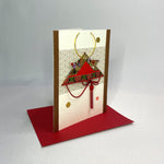 Load image into Gallery viewer, Handmade Greeting Card &quot;Traditional Helmet / Red&quot;
