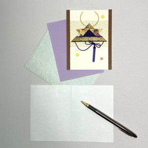 Handmade Greeting Card "Traditional Helmet / Blue"