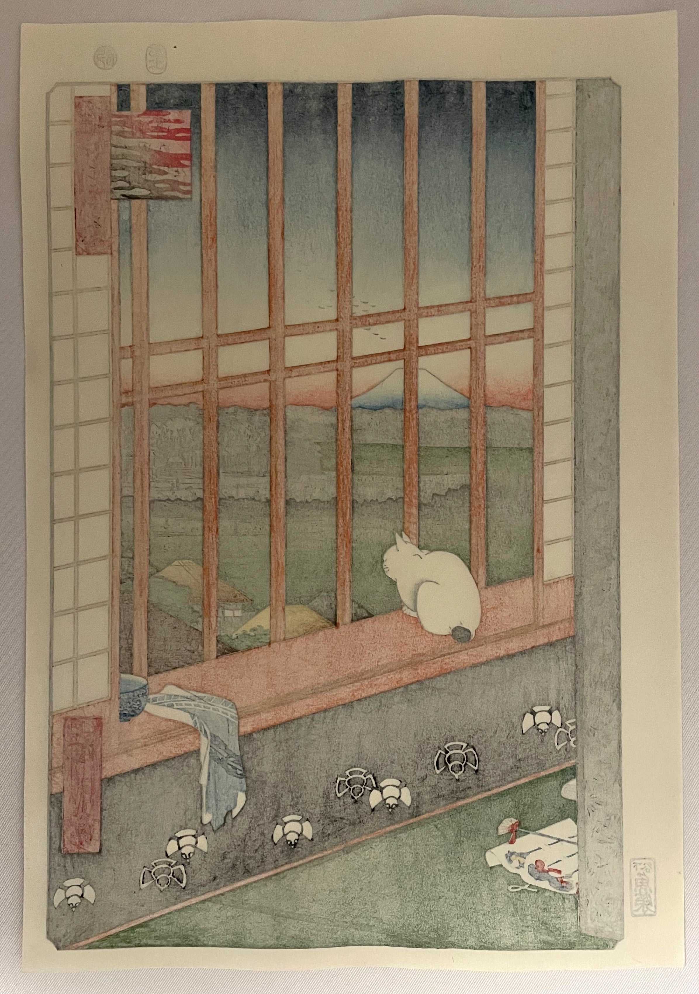 Asakusa Ricefields and Torinomachi Festival  (Woodblock Print)