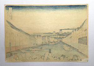 Nihonbashi Bridge in Edo (Woodblock Print)