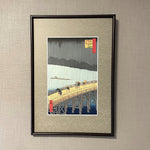 Load image into Gallery viewer, Sudden Shower over Shin-Ohashi bridge and Atake (Woodblock Print)
